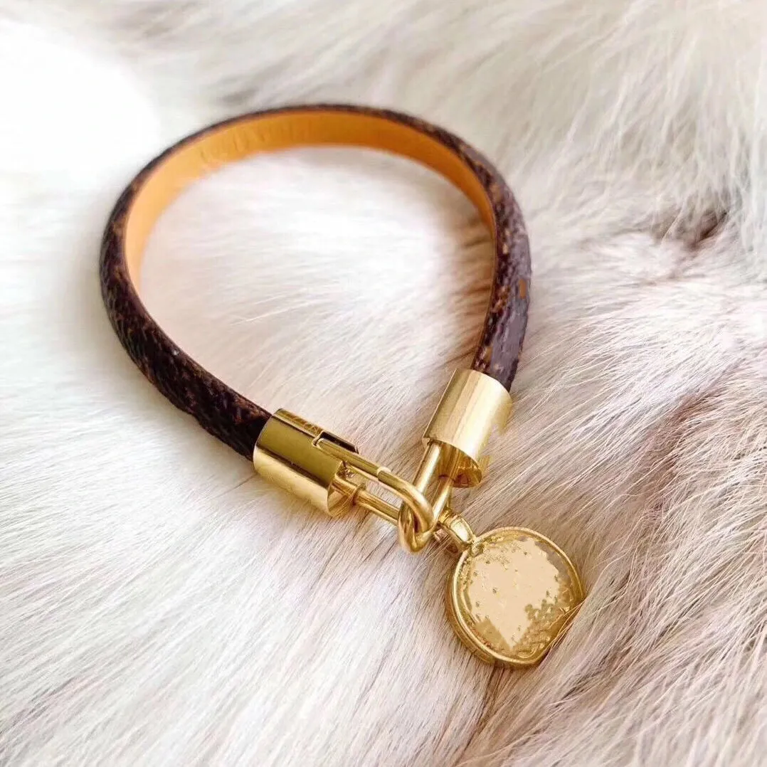 Luxury Charm Bracelet Buckle, Gold Leather Strap, Designer