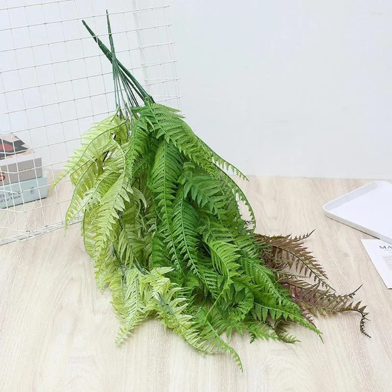 Decorative Flowers 1Pc 70cm Artificial Asparagus Fern Bush Plants For Home Cafe Office Party Decor DIY Festive Supplies Plastic Green Fake