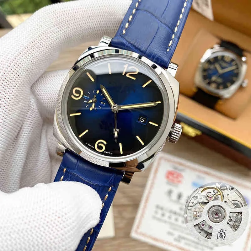 Designer Luxury Mechanical Hand Watch 45mm Pam Leather 316L