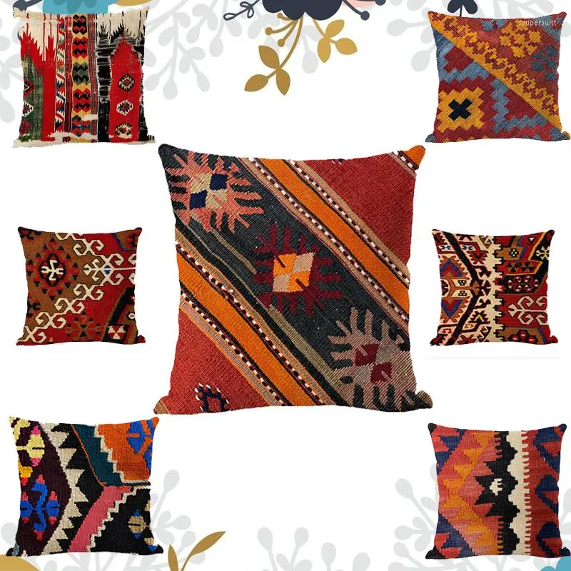 Kussen boho kilim Artress etnisch linnen kussensloopkas