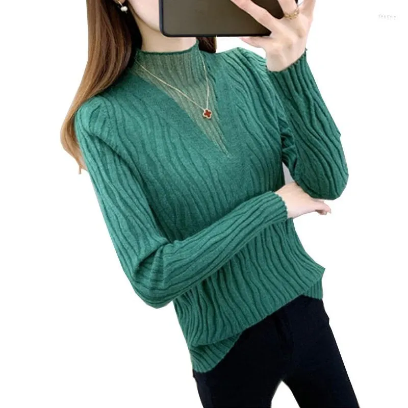 Women's Sweaters Autumn Winter Knitted Jumper Tops Turtleneck Pullovers Casual Women Shirt Long Sleeve Tight Sweater Girls 2022