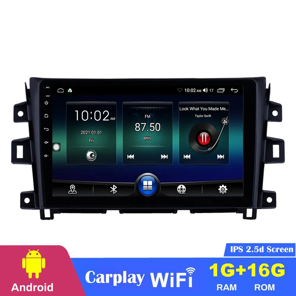 Android Car DVD 10.1 pollici di navigazione GPS Radio per Nissan Navara 2011-2016 con supporto Music Aux Wifi Support DAB OBD2 DVR CarPlay