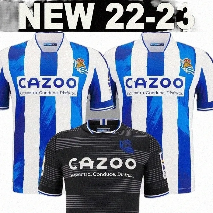 Real Sociedad 2022 2023 Soccer Jersey Merino OYARZABAL Isak Guridi Januzaj DAVID SILVA Robin Le