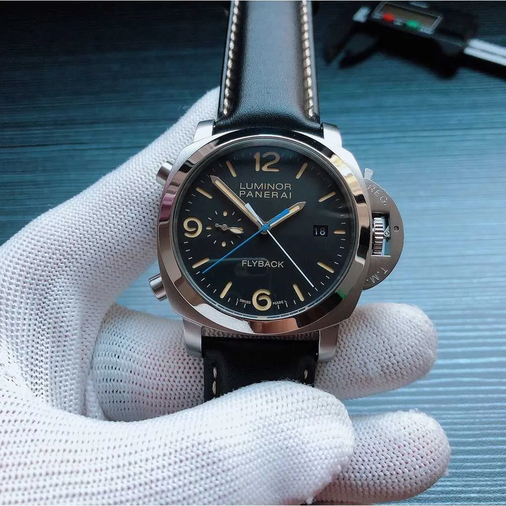 Designer Uhren Uhren für Herren mechanische automatische Sapphire Mirror 44 mm 13mm Leder -Uhrband -Sportgelenkscheine Yigw