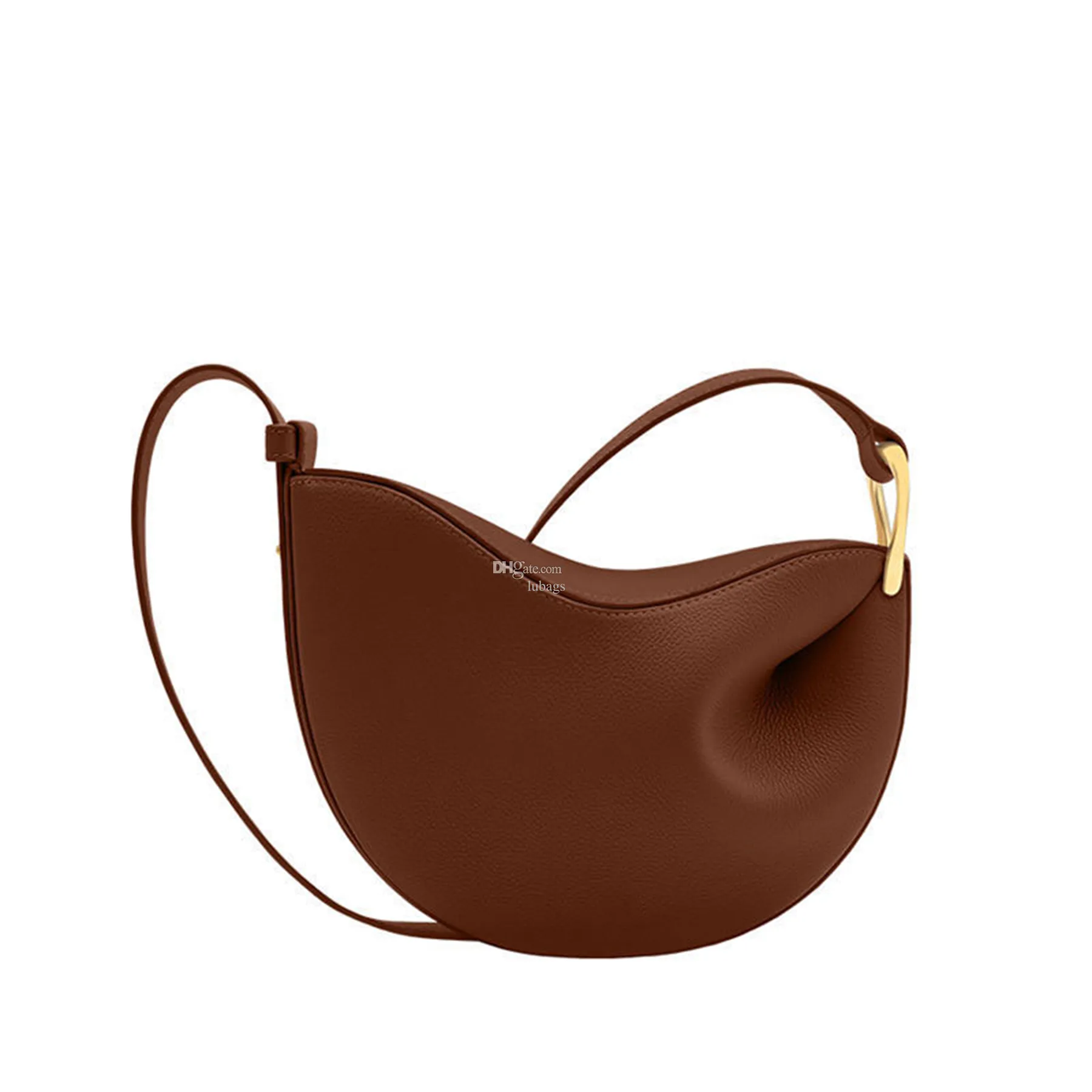 Tonca Textured Cognac Bag Grain Leather Designer Shoulder Bags Women Crossbody Purse Suede Inner Lining Leather Luxury Handbags