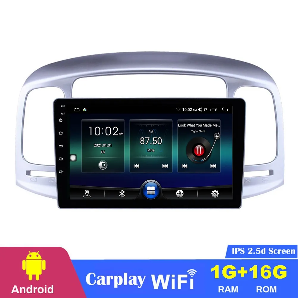 lettore di sistema multimediale dvd per auto per il 2006-2011 Hyundai Accent grande schermo radio supporto android carplay