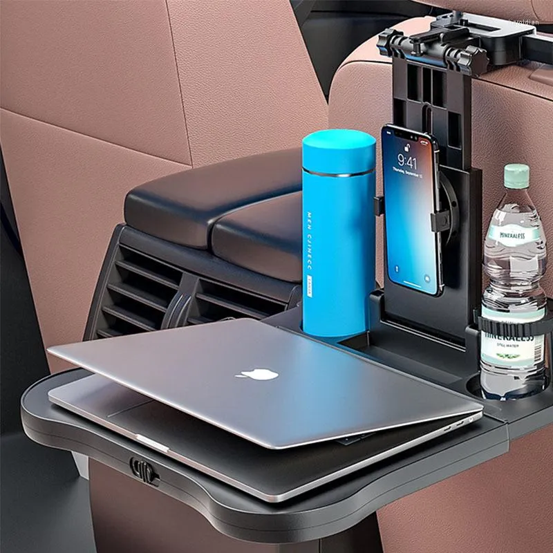 Dricka hållare bilstol ryggfällbar bricka mat dryck bärbar dator hängbord skrivbord med kopp och telefon inte