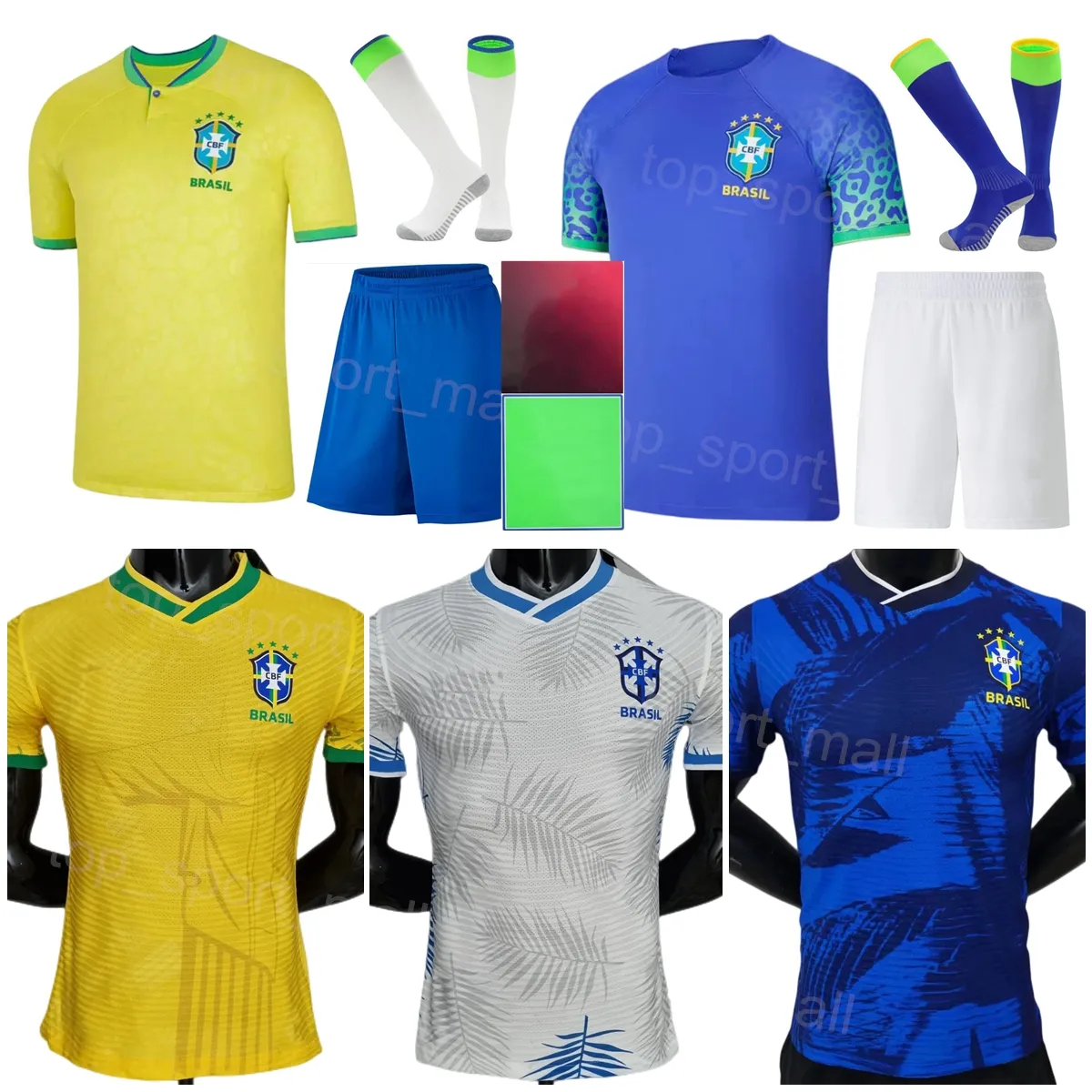 2022 Brazil National Team Soccer Jerseys - World Cup Edition, Authentic  Player Names, Comfortable Polyester Kit