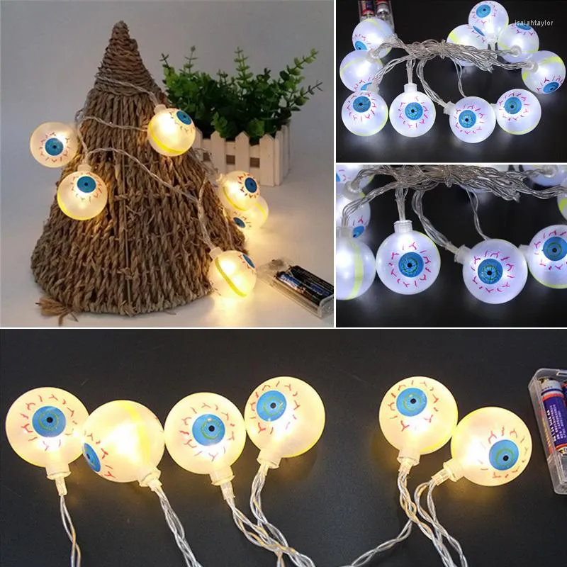 Strings 1.2M 10leds Ghost Led String Lights Balls Batterij Power Halloween Garlands Holiday Party Tree Decoration Fairy