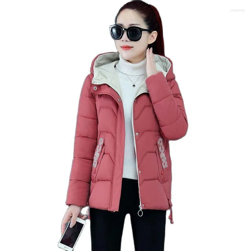 Trenchs pour femmes 2022 femmes veste d'hiver mode pardessus chaud femme vers le bas coton manteau coréen M-XXXL grande taille à capuche Parka B1364