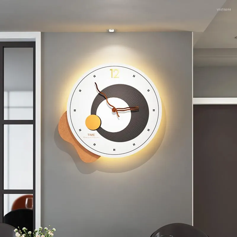 Relojes de pared luminosos, reloj único, diseño moderno preciso, mecanismo silencioso Simple y elegante, decoración, reloj de pared