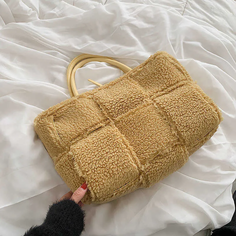 Fuzzy lamb online tote bag