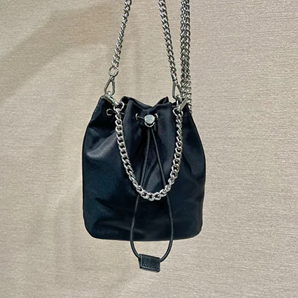 Projektant Mini Burck Bag Vintage Chain Nylon torebka Małe ramię worki na sznurka