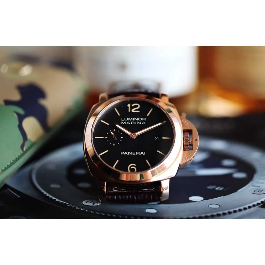 Herrens armbandsur Luxury Watches Designer Watch for Mechanical Automatic Sapphire Mirror 44mm 13mm Leather Watchband Sport Wristwatches OC69