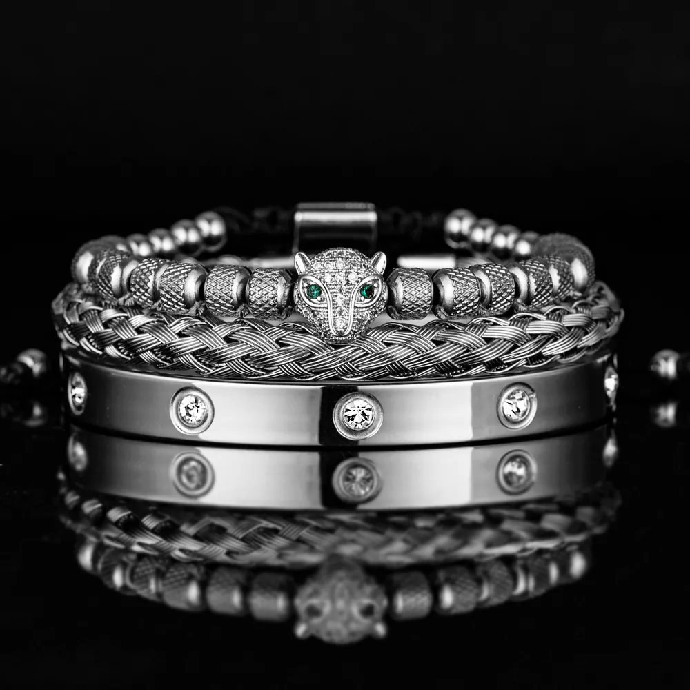 Luxury Micro Pave CZ Leopard Head Roman Royal Charm... From 