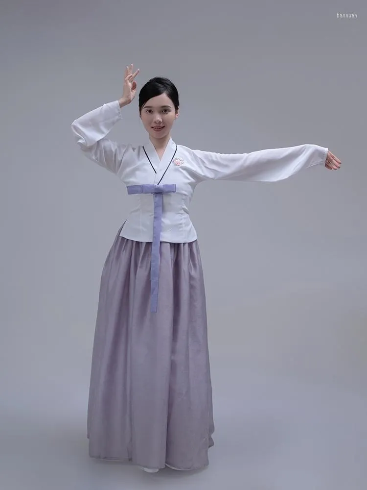 Abbigliamento etnico Abito da esibizione di danza coreana Gonna a tubino da palcoscenico per minoranze su misura da donna Estate 2022 Stile