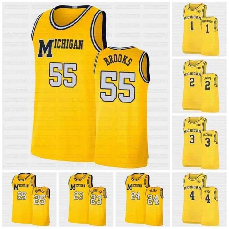 Gla C202 Michigan Wolverines NCAA Jersey 0 Adrien Nunez 1 Hunter Dickinson Crawford Livers Jackson Wade Webber Williams II Smith Wagner