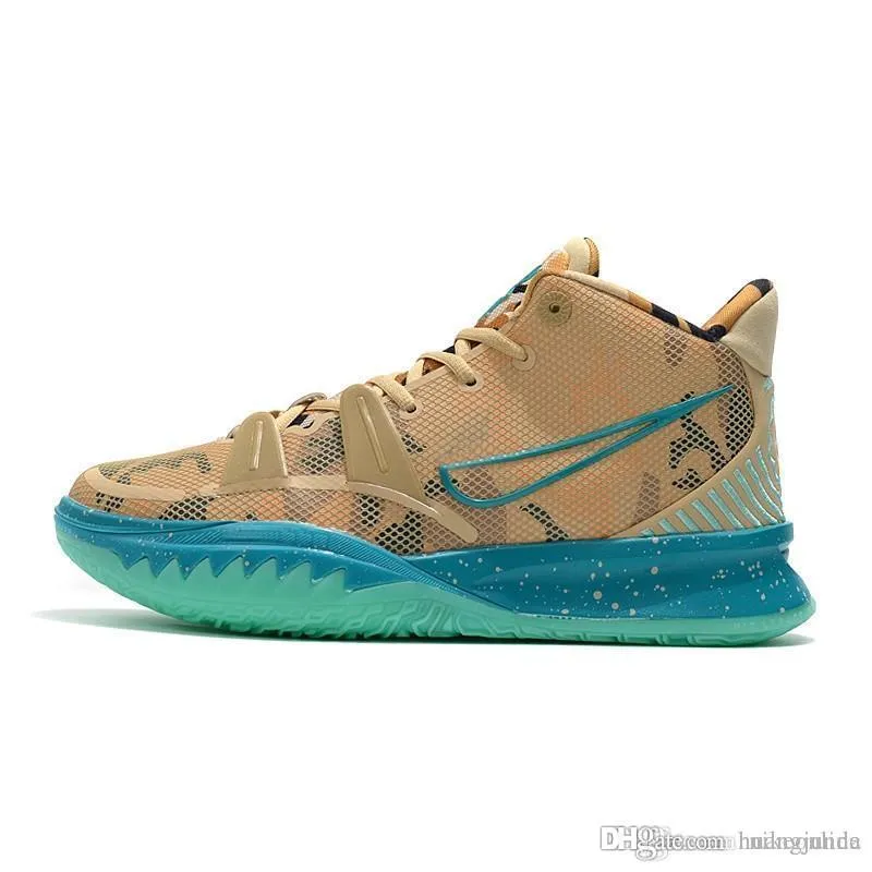 Mens Irving kyrie 7 vii basketball shoes for boys kids 7s Black Green Blue Halloween Aunt Pearl Pink Unite world Sponge sneakers t3095867