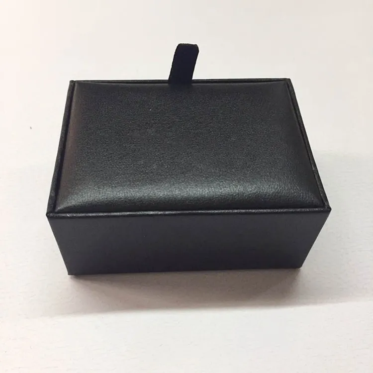 Wholesale 500 PCS/Lot Black Cufflink Box Box Gift Gift Home Jewelry Jewelry Backaging Boxes DeStonger DH74