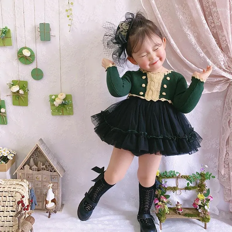 Clothing Sets Spring Spanish Custom Girl's Bubble Dress Christmas Party Birthday Evening Vocation Kids Dresses For Girls