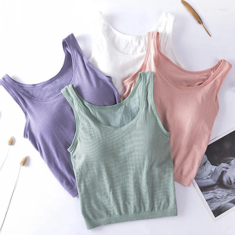 Women's Shapers Women's Comfortable Sexy Women Vest Cropped Camis Tee Tanks Top Knit Camisole Sleeveless T-shirt Crop Female