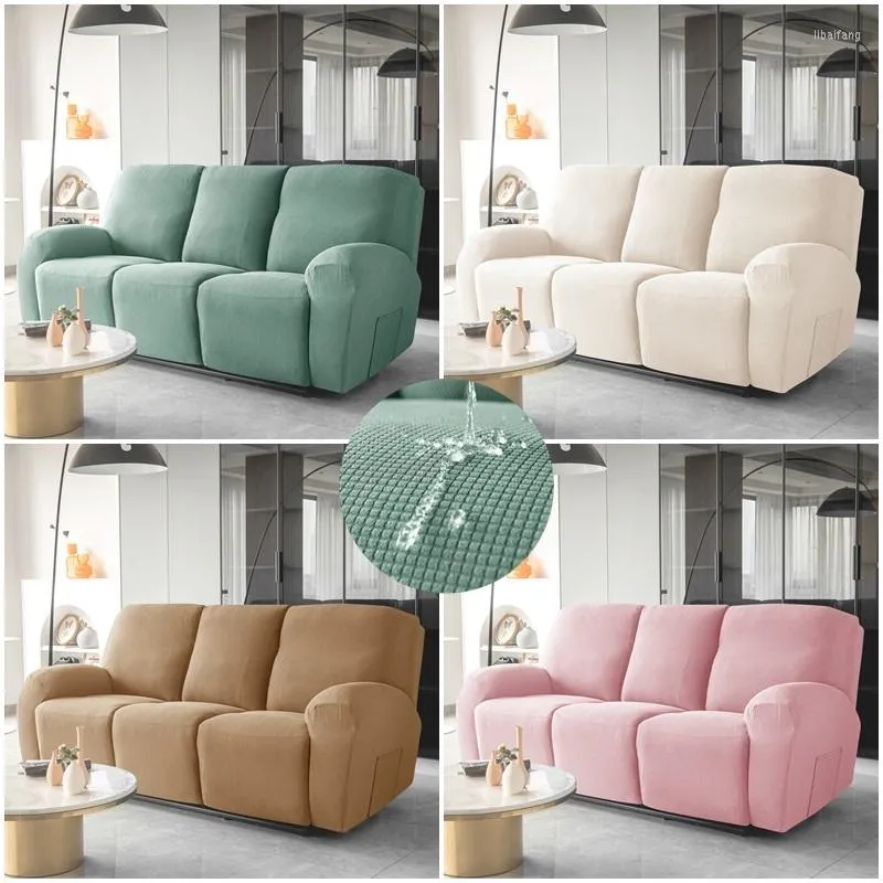 Housses de chaise 1 3 places hydrofuge inclinable housse de canapé extensible Spandex paresseux garçon fendu canapé fauteuil housses salon