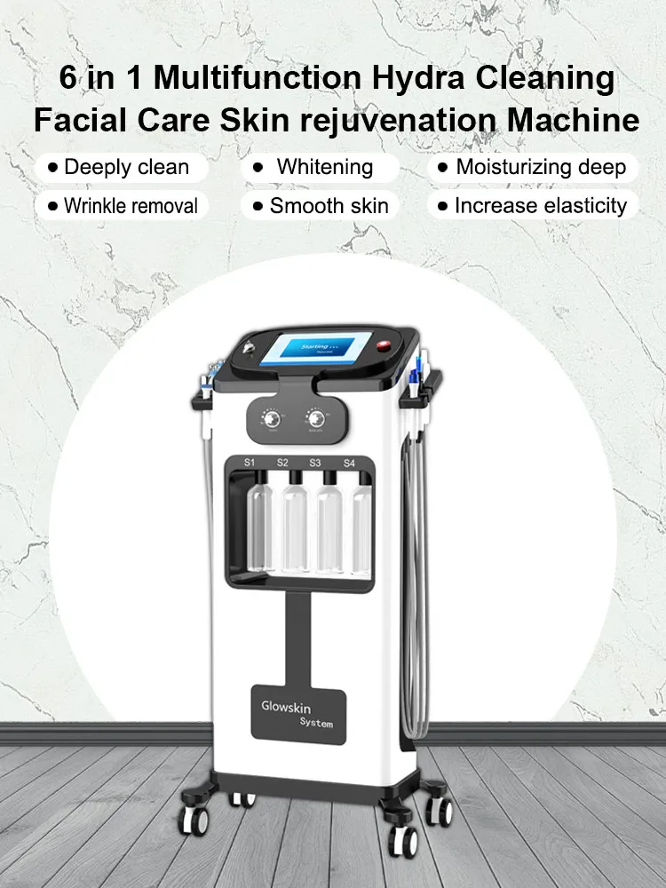 6 in 1スキンケアHydra Peel Facial Machine Ultrasound Derma Pen MicroDermabrase Blackhead Removal Machine