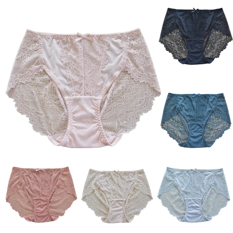 Kvinnor Panty Sexig underkläder Ladies Girl's Briefs Femal Linglingies 5st/Pack Acceptera Mix Color