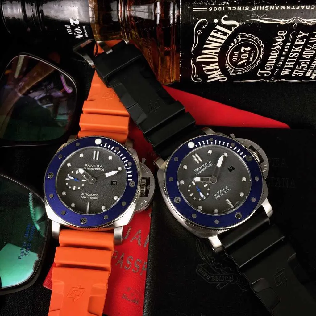 Relógios de designer Relógios para homens mecânicos movimentos automáticos safira espelho de 47 mm de borracha de borracha banda de borracha