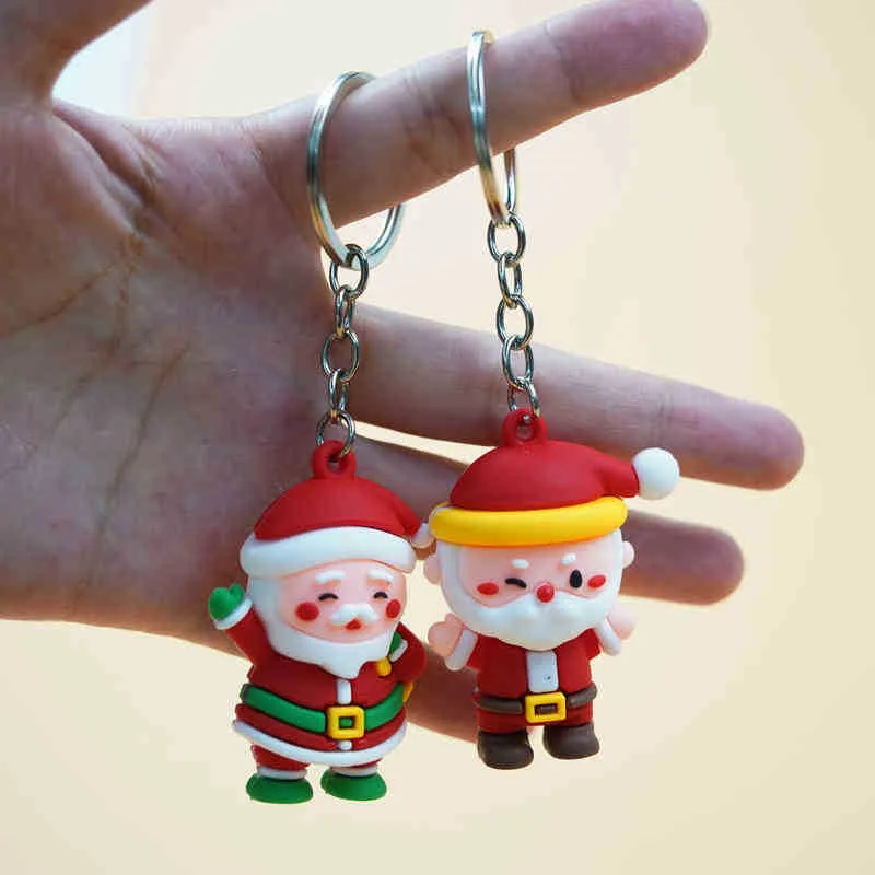 Keychains 2022 Aktivitet presenterar små gåvor Creative Cartoon Santa Claus Key Chain Pendant