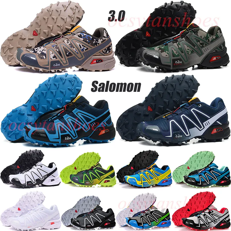 Chaussures de course hommes Salomon Speed Cross 3.0 CS hommes noir et blanc fluorescent orange gris foncé jaune vin rouge noir baskets sports de plein air 40-48