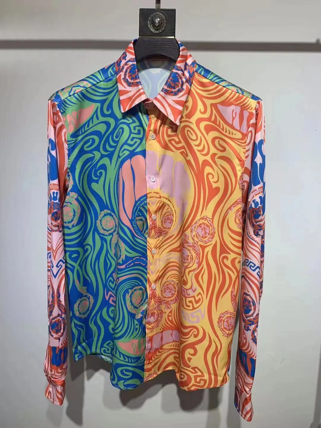 Мужские дизайнерские рубашки бренд одежда мужская рукава с длинным рукавом рубашка хип -хоп качественные хлопковые топы 168069