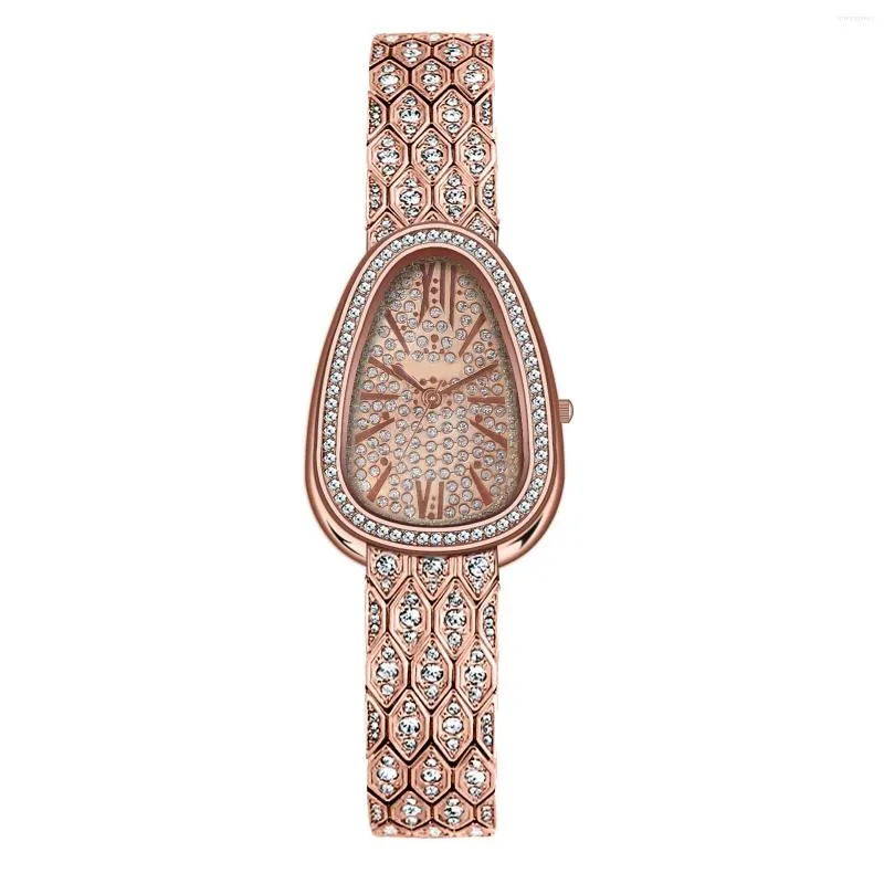 Pulseira de pulseira Bracelete de cobra de luxo Mulheres completas shinestone moda feminina relógio quartz relógio feminino
