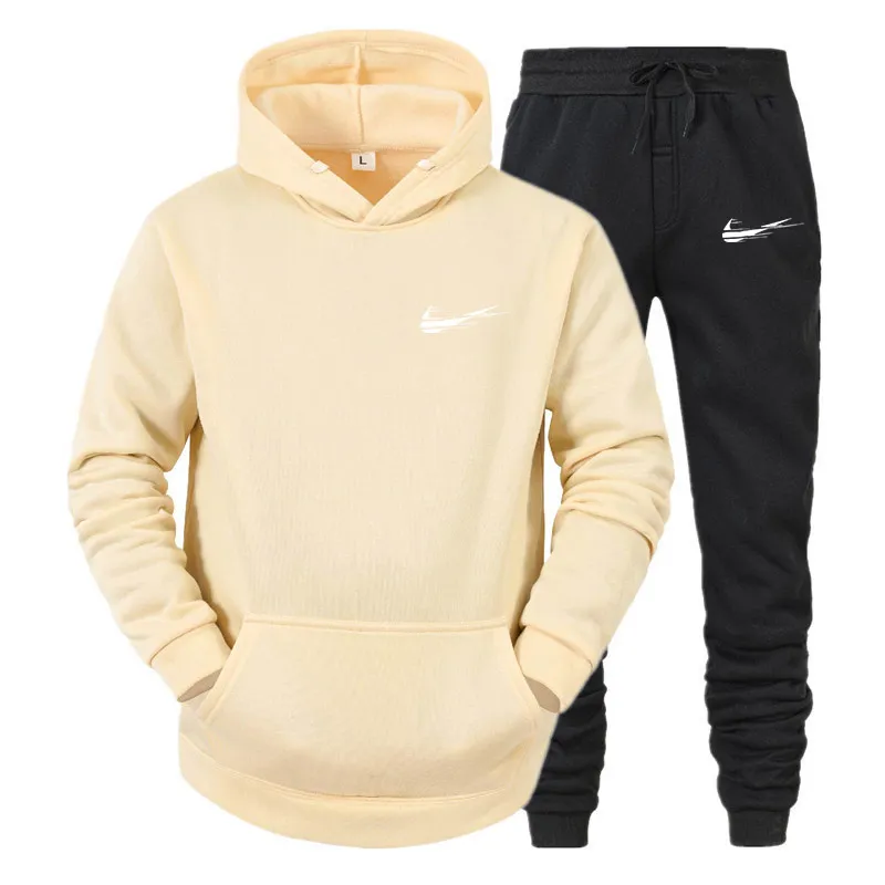 Survêtement Causal Hommes Femmes Costumes Polaire Survêtements Sport Jogger Automne Hiver Pollover Sweats À Capuche Pantalons Sportwear