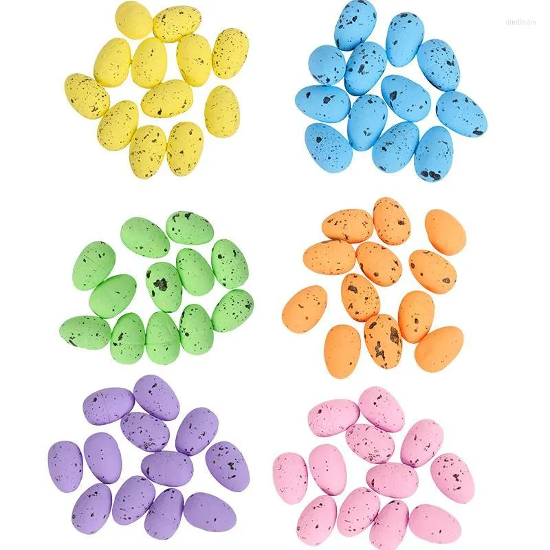 Party Decoration Cyuan 20pcs Foam Easter Eggs Happy Decorations Painted Bird Pigeon DIY Craft Kids Gift Favor Home Decor