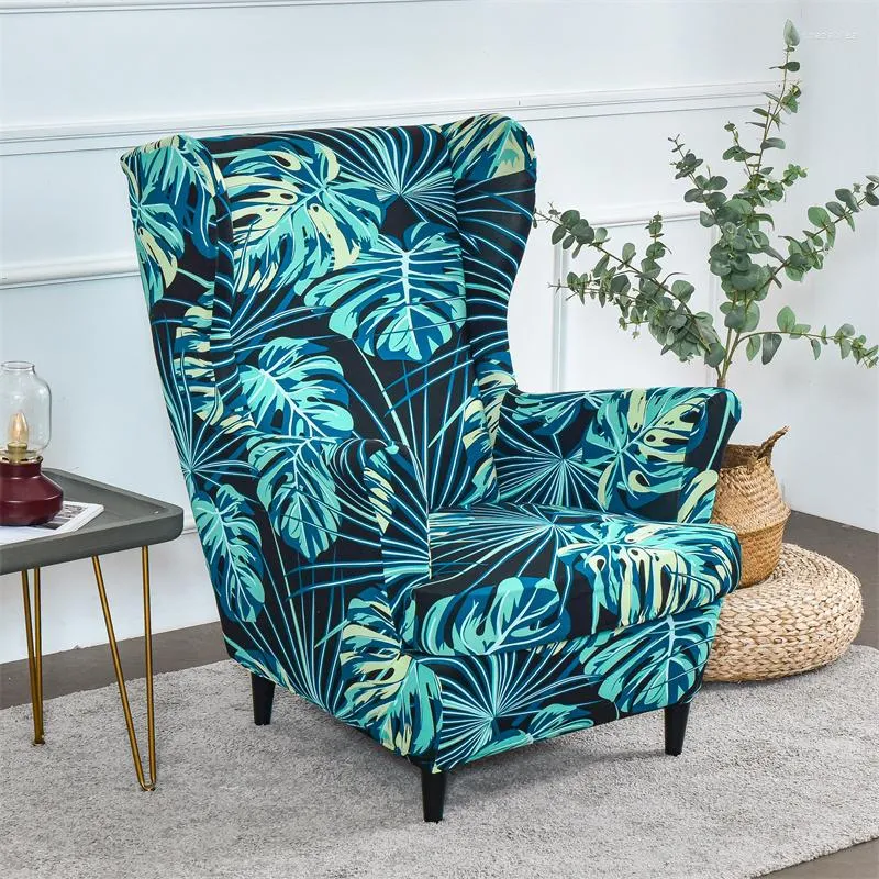 Chair Covers Elastic Wing Cover Tropical Plant Spandex Relax Armchair Stretch Sofa Slipcover Furniture Protector Footstool