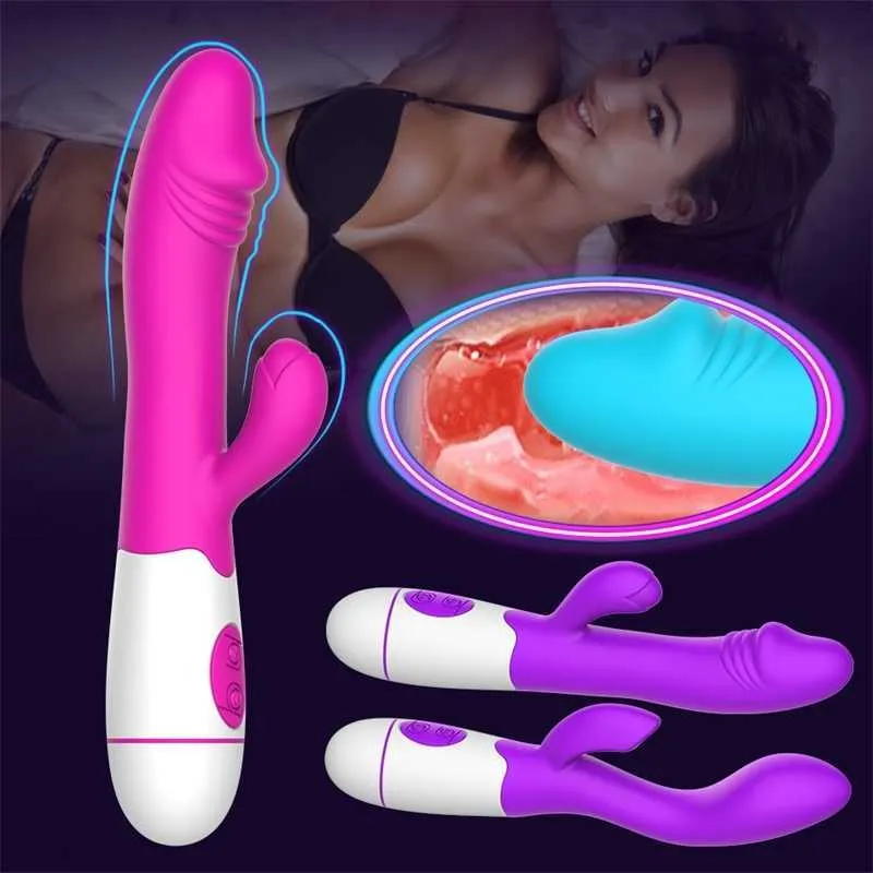 Sex Toy Massager 30 Speeds Double Penetration Vibrator for Vagina Clitoris Erotic Product Fidget Toys Woman Adults 18 Intimate Goods Shop