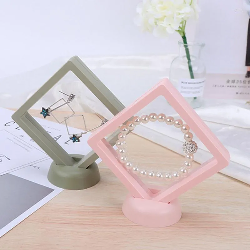 F￶rvaringsl￥dor 6 st smycken presentf￶rpackning pe film upph￤ngning akryl transparent display halsband ring￶rh￤ngen juvelf￶rpackning