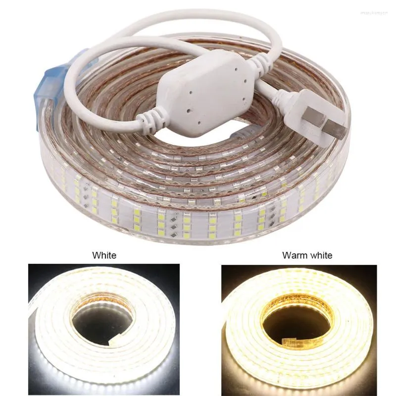 Strips LED Strip Light US 110V Waterproof Tape Diode SMD2835 264Leds/m Lights Super Bright Flexible Ribbon Stripe Fita De