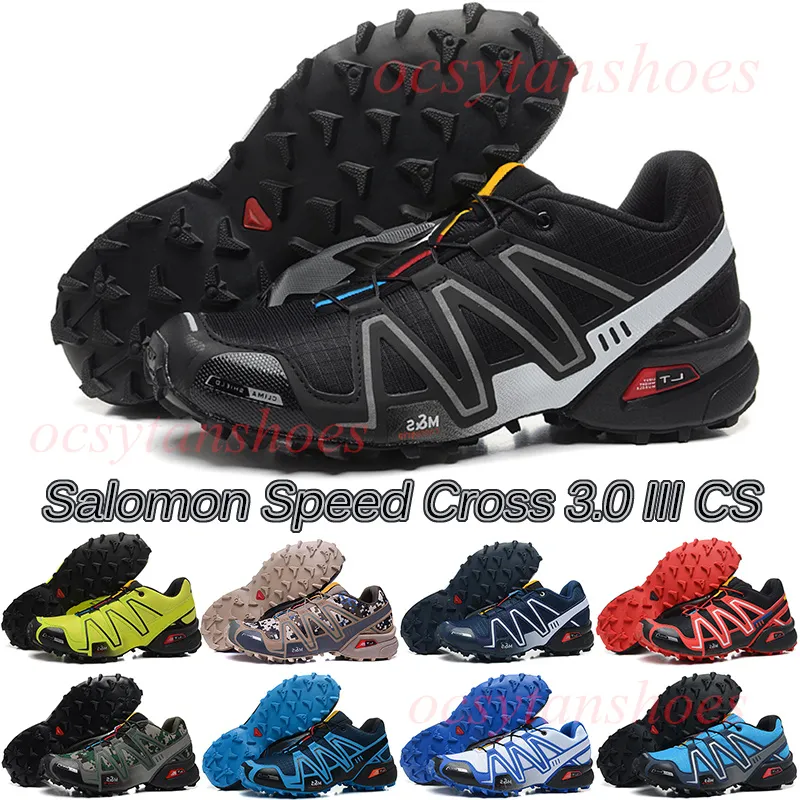 Мужские женские кроссовки Solomon Speed Cross 3 CS Черный Белый Розовый Фиолетовый Красный Синий Спортивные кроссовки Кроссовки С КОРОБКОЙ