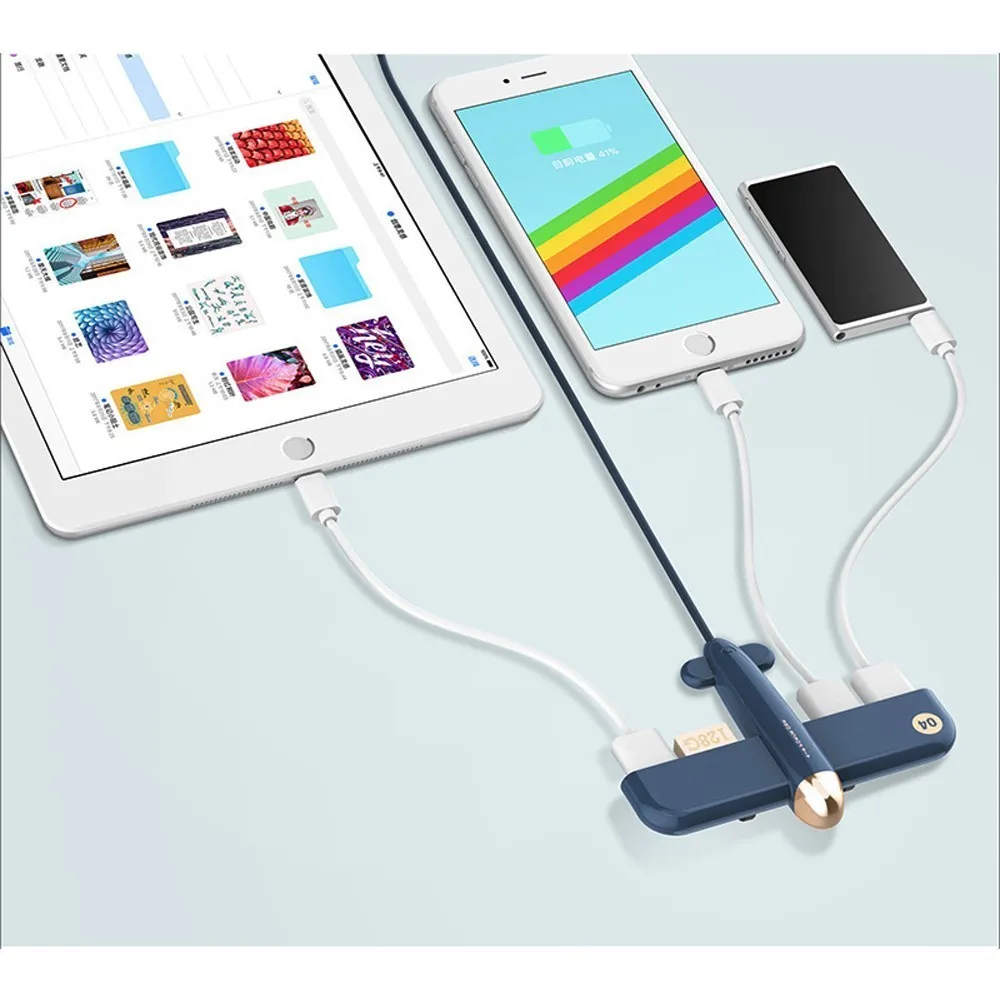 USB HUB 2.0 Splitter Adaptör Uçak Şeklinde Multiport Hub Genişletici Dizüstü Bilgisayar İçin 7 Bağlantı Noktaları