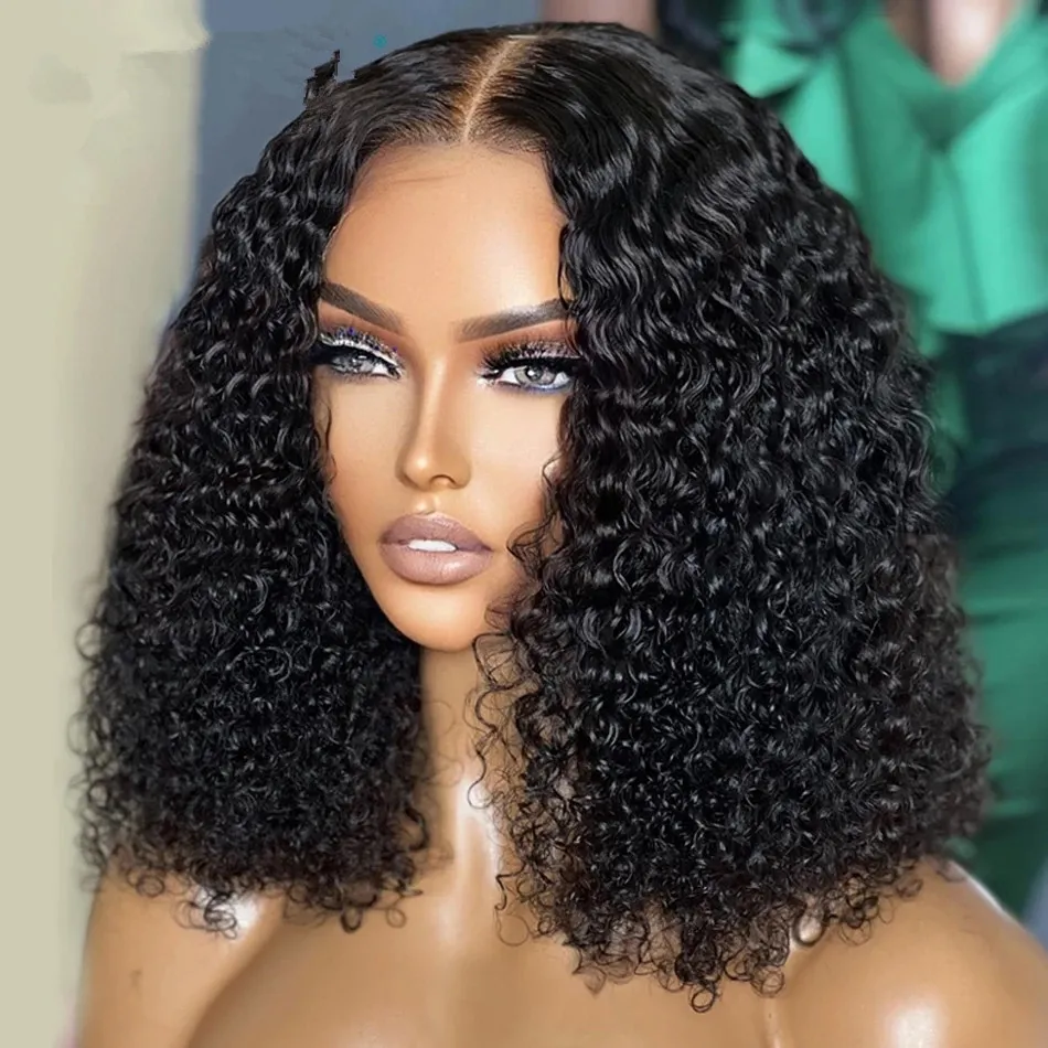 Brazilian Short Bob Wig Deep Wave Curly Hd Frontal... From 