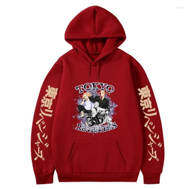 Kvinnors hoodies kvinnors tröjor Anime Tokyo Revengers Senju Mikey Draken Malsuno Hoodie Harajuku Man/Women Casual Fashion