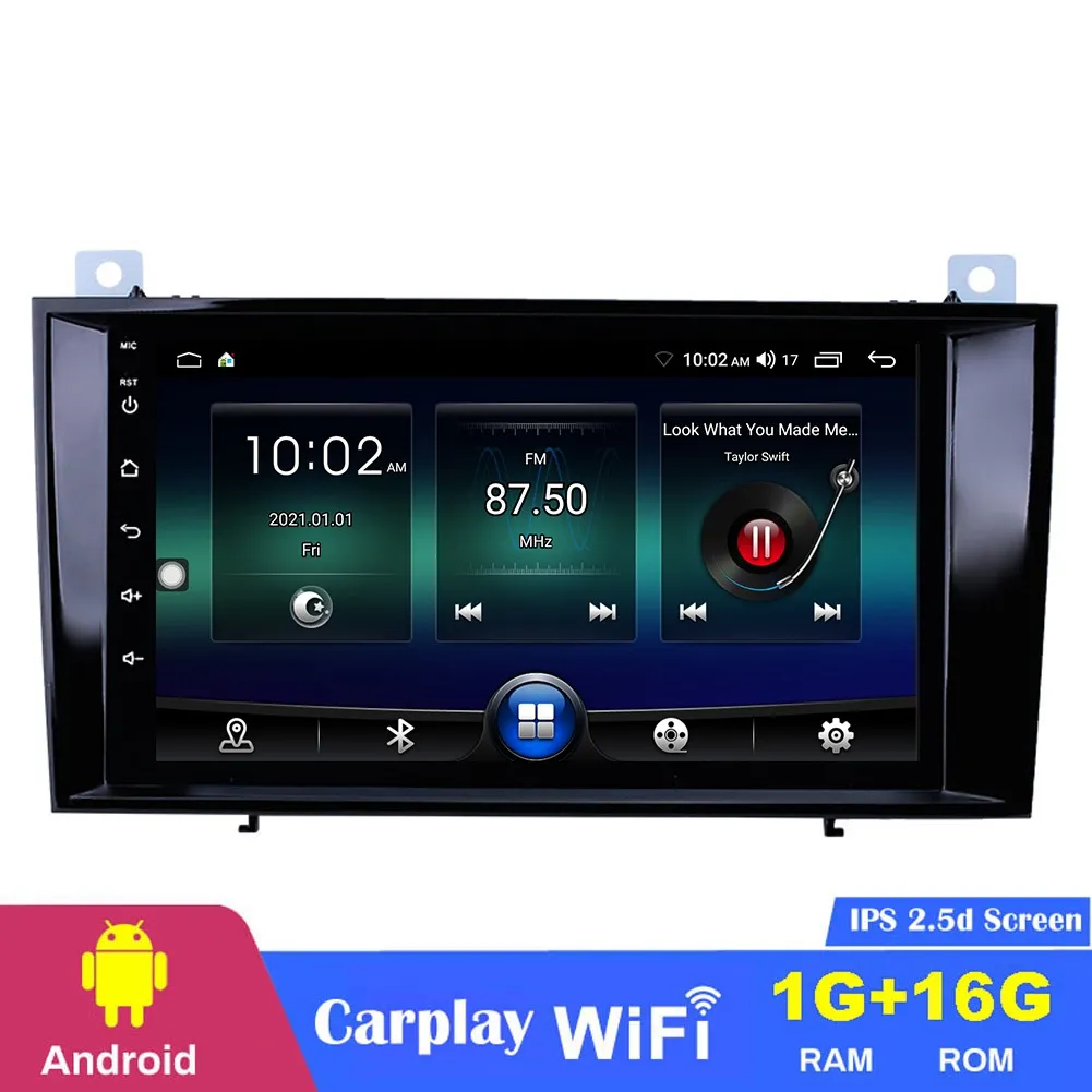 Lecteur de système multimédia dvd de voiture entièrement tactile pour 2000-2011 Mercedes Benz SLK classe R171 SLK200 SLK280 SLK300 gps 8 pouces Android