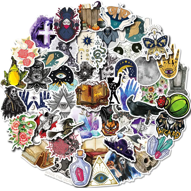 50st Medieval Magic Stickers Witchy Apothecary Stickers Potion Vinyl Waterproof Sticker