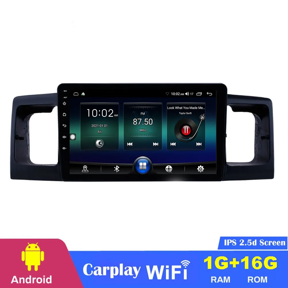 Toyota Collolla/BYD F3 2013 GPS Navigation 9インチAndroid用のCar DVDマルチメディアステレオラジオプレーヤー