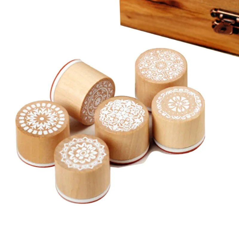 Creative Soft Wood Stamps Vintage Pattern SEAL DIY Kinderbeloningafdichting Markering LK305