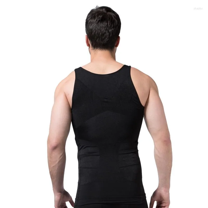 Heren lichaam vormt heren vormende kleding taille strakke korset navel slank fit vest ondergoed