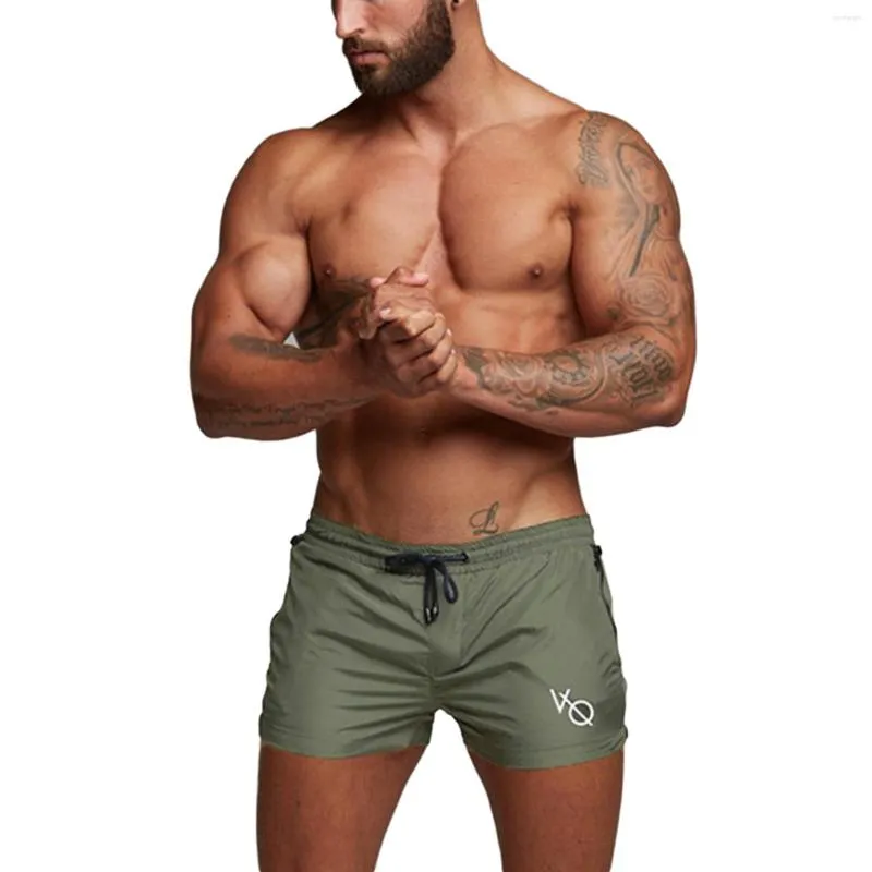 Spor Salonu Giyim Erkekler Kısa Pantolon Düz Renk Fitness Koşu Eğitim Şortu Sıkıştırma Egzersiz Spor giyim