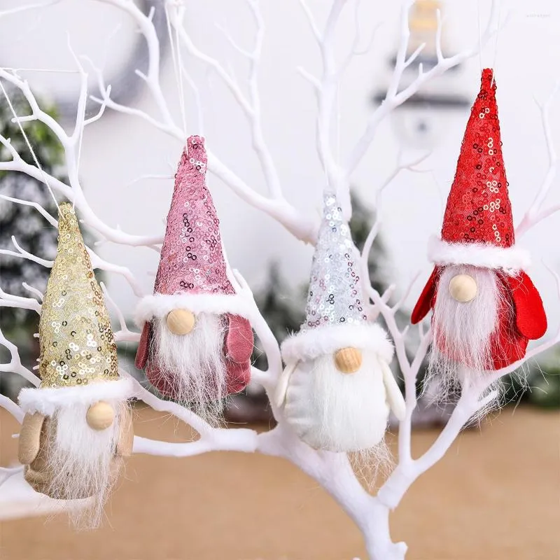 クリスマスデコレーションツリースパンコールフェイスレスドールハンギング装飾品のためのメリー2022クリスマスナビダッドギフト年